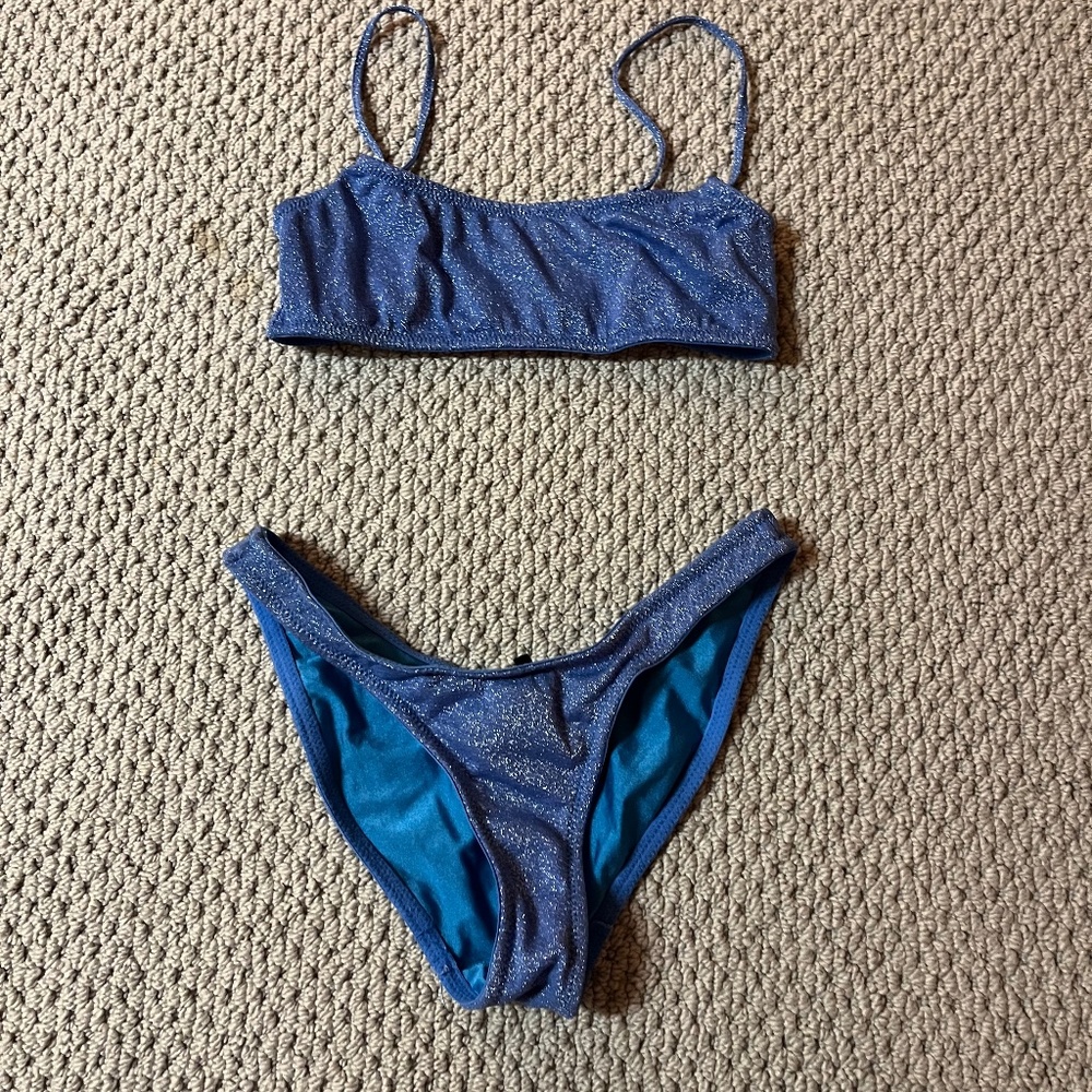 Triangl blue sparkle bikini